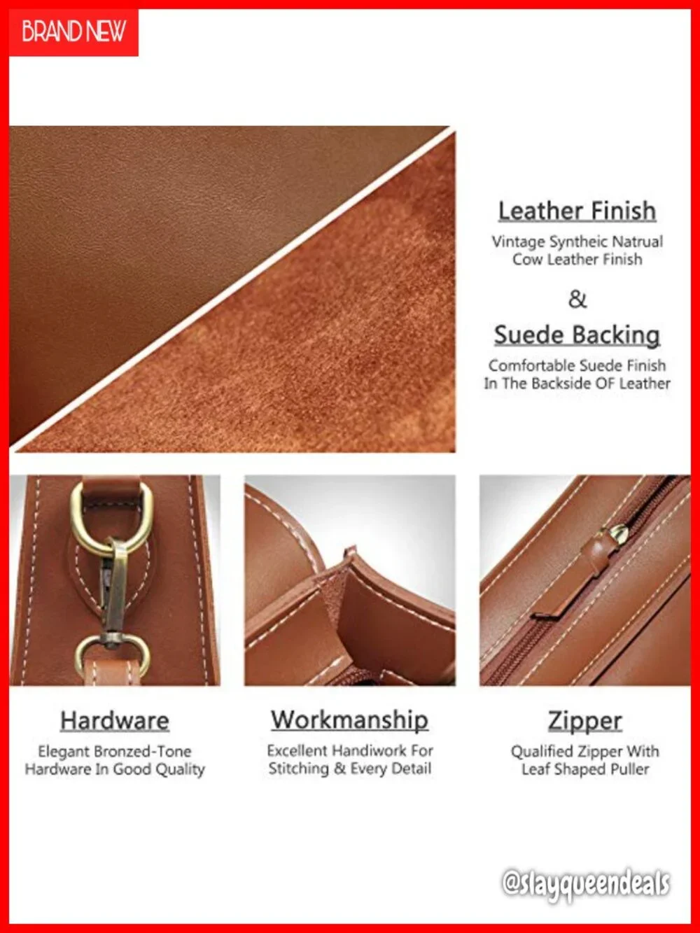 Vintage Saddle Crossbody Bag Faux Leather Small Satchel Purse